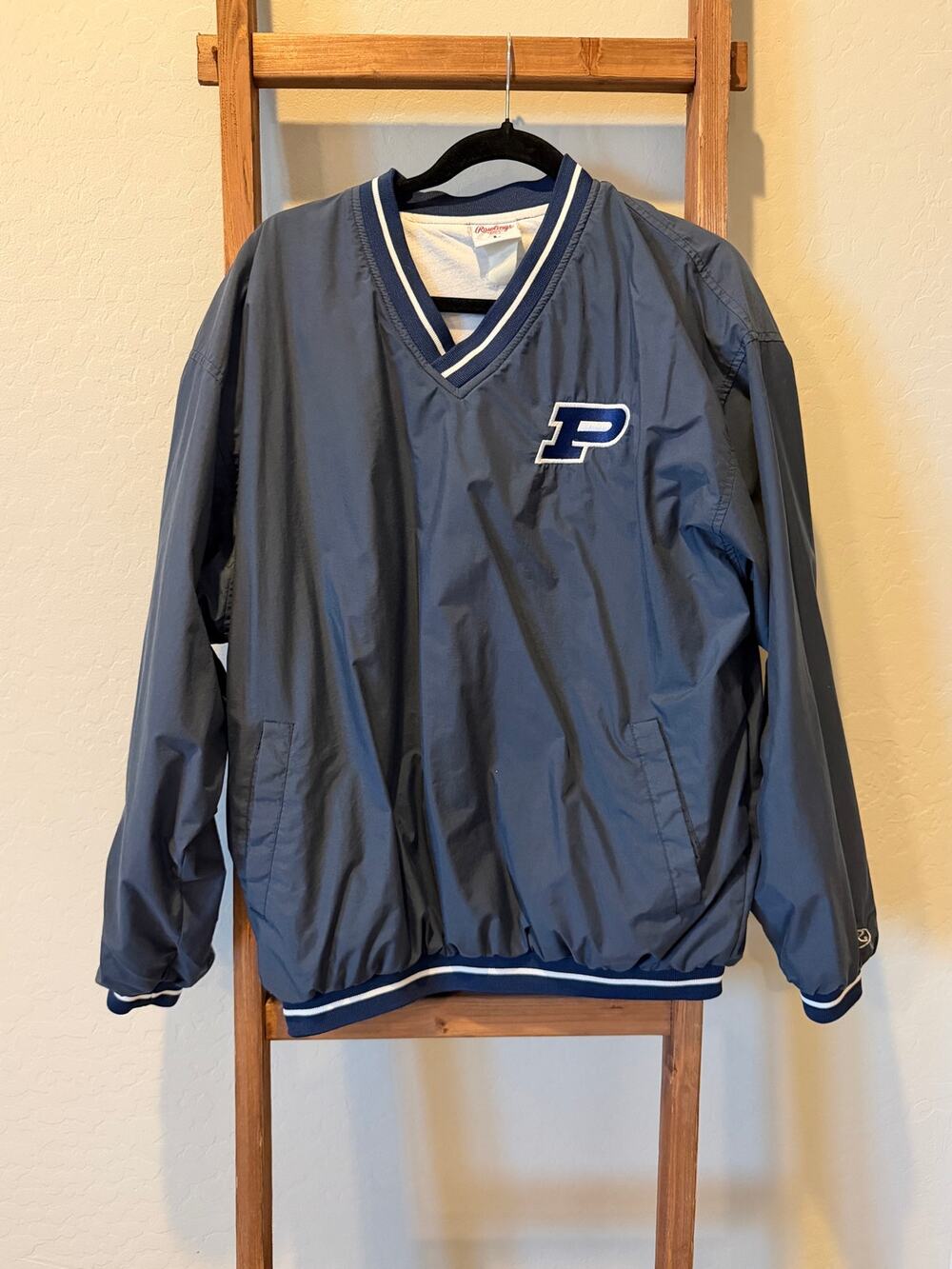 Rawlings Purdue Boilermakers Pullover Windbreaker Jacket Large